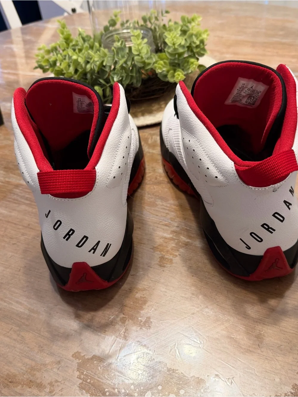 Jordan Lift Off White Black and Red High-Top Sneakers men’s size 14